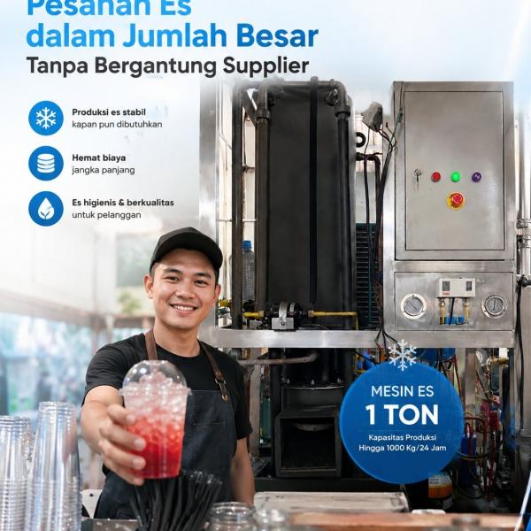 Cara Memenuhi Pesanan Es dalam Jumlah Besar Tanpa Bergantung Supplier dengan Mesin Es Samui